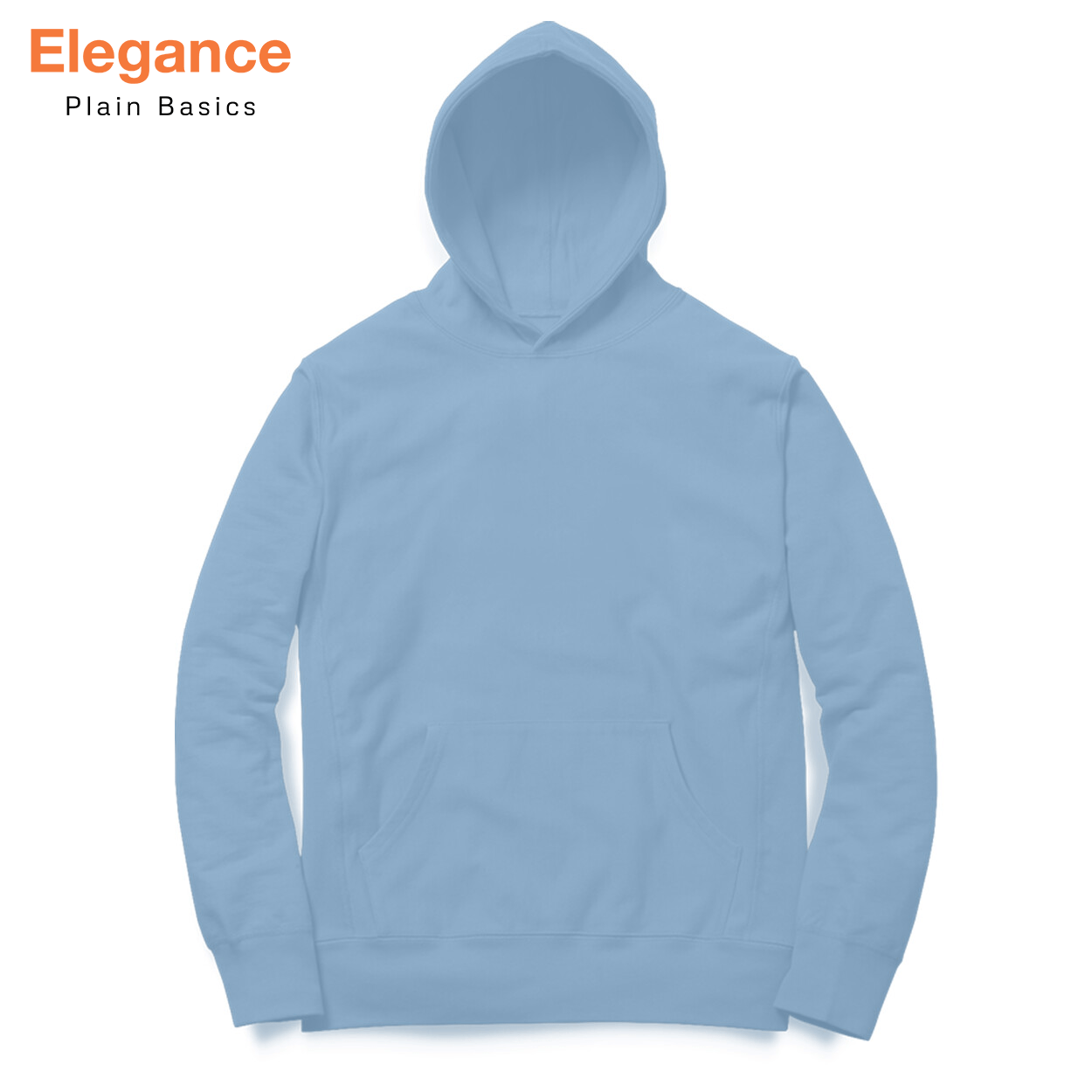 Baby Blue Hoodie - Elegance Plain Basics - The Sanatan Store